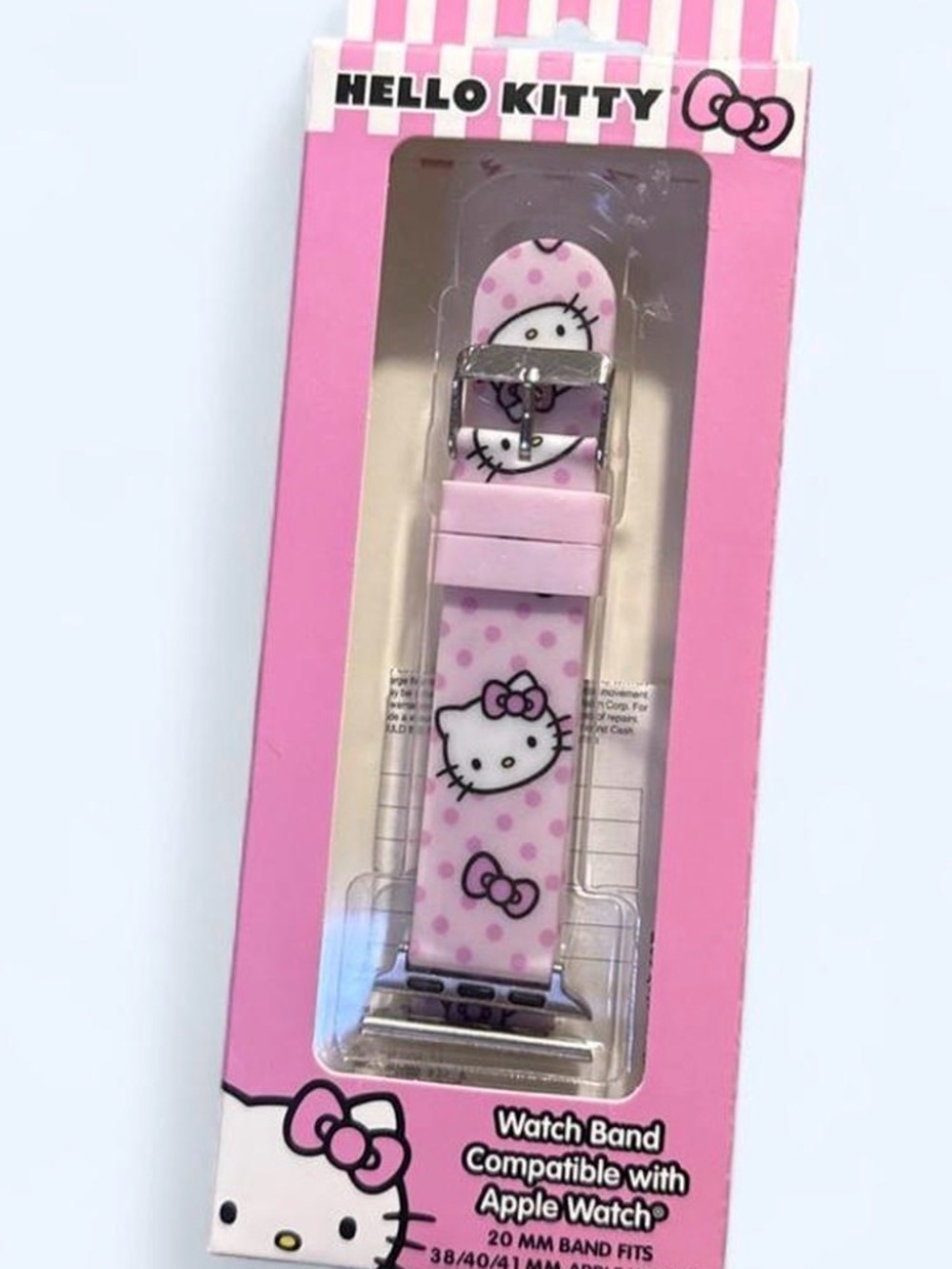 Hello Kitty Pink Polka Dot Silicone Apple Watch Band